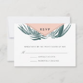 Sanibel | Tropische botanische RSVP-Karte RSVP Karte (Vorderseite)