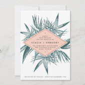 Sanibel | Tropische botanische Save the Date-Karte Date (Vorderseite)