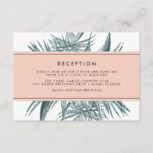 Sanibel | Tropische Hochzeitsempfang Begleitkarte (Vorderseite)