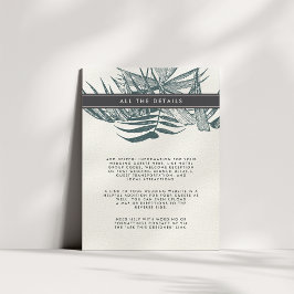 Sanibel | Vintage Tropische Hochzeitgäste Details Begleitkarte