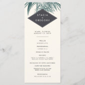 Sanibel | Vintage-tropisches Hochzeitsprogramm Programm (Vorderseite)