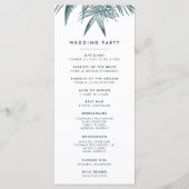 Sanibel Wedding Zeremony Program Programm (Rückseite)
