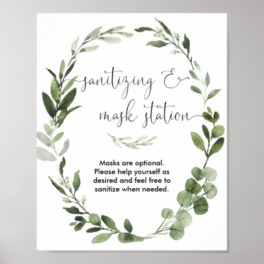 Sanierungsmaskenstation signiert Grünkranz Poster (Vorne)