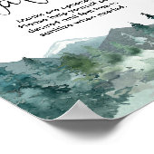 Sanierungsmaskenstation signiert rustikale Berge Poster (Ecke)