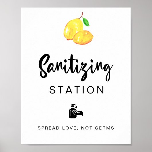 Sanierungsstation Lemon Wedding Brautparty Poster (Vorne)