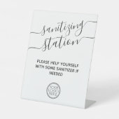 Sanierungsstation minimalmodern mit Logo-Sicherhei Sockelschild (Vorderseite)