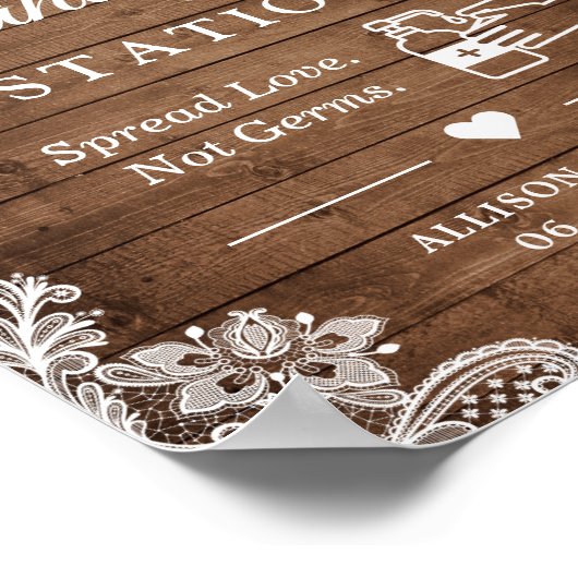 Sanierungsstation: Rustikale Blumenzellenleuchten Poster (Ecke)