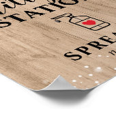 Sanierungsstation Rustikaler Weihnachtsliefer Poster (Ecke)