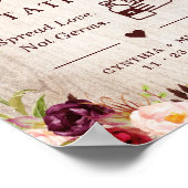 Sanierungsstation: Rustikales Holz-Burgund Poster (Ecke)