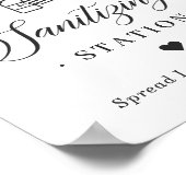 Sanierungsstation Sign Greenery White Roses Poster (Ecke)