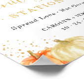 Sanierungsstation Signieren Rustikaler Fall Floral Poster (Ecke)