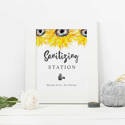 Sanierungsstation Sonnenblumen Hochzeitungs-Wasser Poster