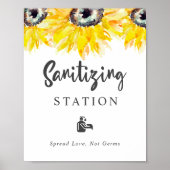 Sanierungsstation Sonnenblumen Hochzeitungs-Wasser Poster (Vorne)