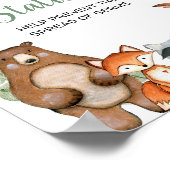 Sanierungsstation Waldtiere Babydusche Poster (Ecke)