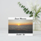 Sanile Island Sunset Postcard Postkarte (Stehend Vorderseite)