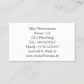 Sanitär Heizung Klimatechnik Visitenkarten Visitenkarte (Rückseite)