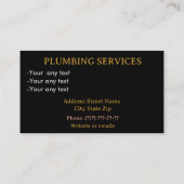 Sanitär-Visitenkarte Visitenkarte (Rückseite)