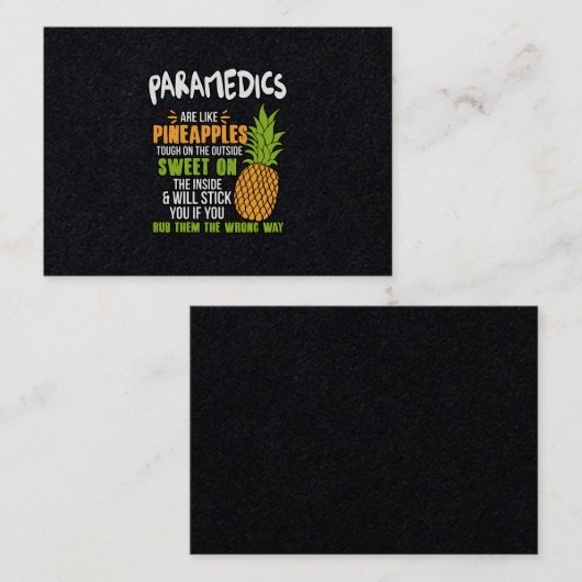 Sanitäranlagen sind wie Ananas. Visitenkarte (Vorne/Hinten)