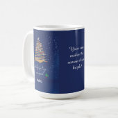 Sanitärarbeiter dank Holiday Weihnachtsbaum Kaffeetasse (Vorderseite Links)