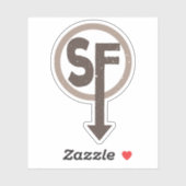 Sanitäre Stürze, Sally-Gesicht-Logo-Aufkleber Aufkleber (Blatt)