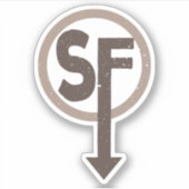 Sanitäre Stürze, Sally-Gesicht-Logo-Aufkleber Aufkleber (Vorderseite)