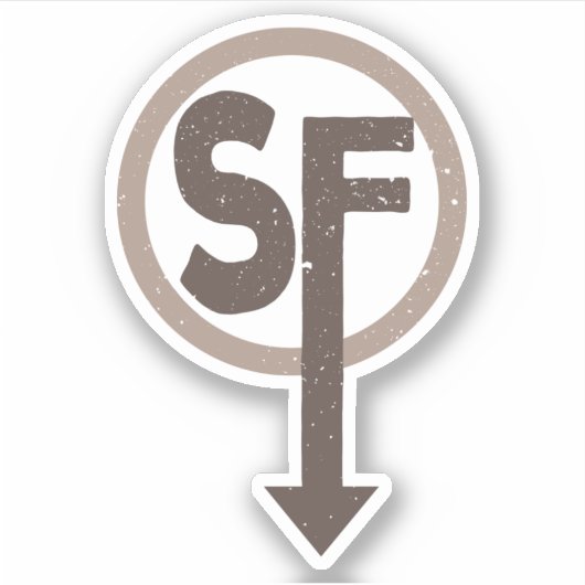 Sanitäre Stürze, Sally-Gesicht-Logo-Aufkleber Aufkleber (Vorderseite)