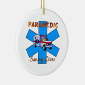 Sanitäter, der die Leben rettet Keramikornament (Rechts)