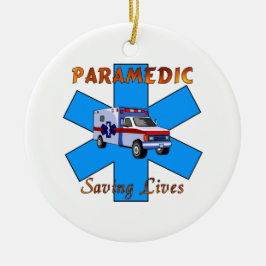 Sanitäter, der die Leben rettet Keramikornament