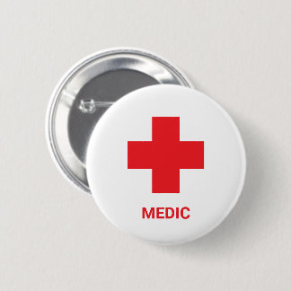 Sanitäter & Erste Hilfe, Kreuz, Krankenwagen, Arzt Button