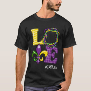 Sanitäter-Krankenschwester Mardi Gras Leopard Fest T-Shirt