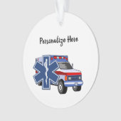 Sanitäter-Krankenwagen EMS EMT Ornament (Vorderseite)