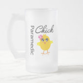 Sanitäter-Küken Mattglas Bierglas (Links)