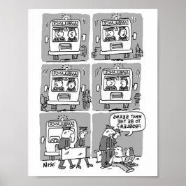 Sanitäter nehmen an einem Unfall teil. Funny Poster