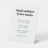 Sanitäter und Gesichtsmasken | Moderne Retro-Hochz Sockelschild (Vorderseite)