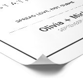 Sanitisierende Station Hochzeitszeichen Poster (Ecke)