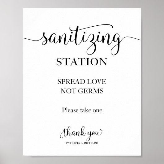 Sanitisierungs-Station verbreitet Liebe nicht Germ Poster (Vorne)