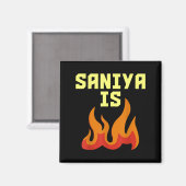 Saniya ist Feuer Magnet (Vorderseite/Rückseite)