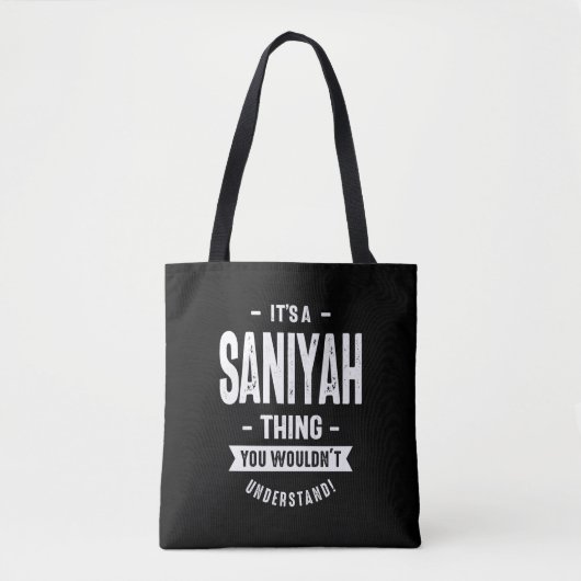 Saniyah Personalisiert Name Geburtstagsgeschenk Tasche (Vorderseite)