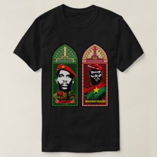 Sankara, Ibrahim Traore Panafrikanisches Buntglas T-Shirt