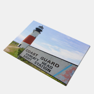 Sankaty Head Lighthouse, Nantucket MA Door Mat Fußmatte