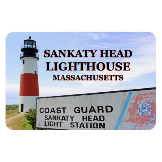 Sankaty Head Lighthouse, Nantucket MA Flex Magnet (Horizontal)