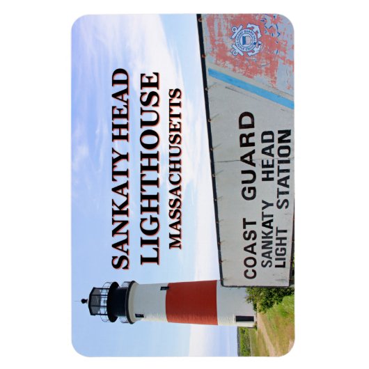 Sankaty Head Lighthouse, Nantucket MA Flex Magnet (Vertikal)