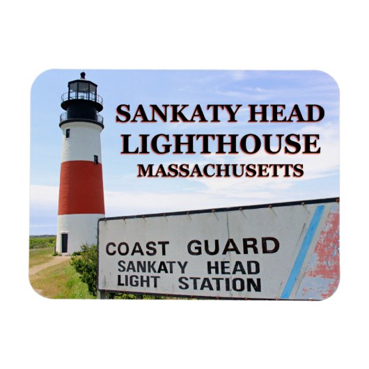 Sankaty Head Lighthouse, Nantucket MA Flex Magnet (Horizontal)