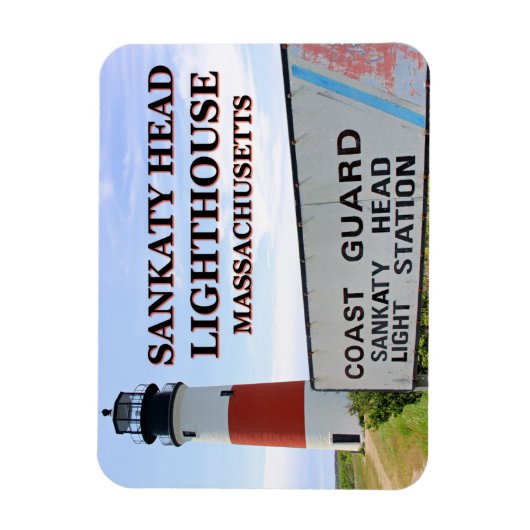 Sankaty Head Lighthouse, Nantucket MA Flex Magnet (Vertikal)