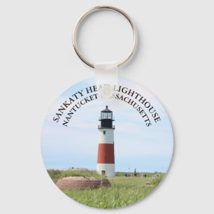 Sankaty Head Lighthouse, Nantucket MA Keyring Schlüsselanhänger