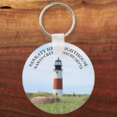 Sankaty Head Lighthouse, Nantucket MA Keyring Schlüsselanhänger (Vorderseite)