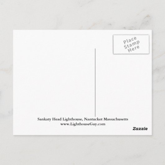 Sankaty Head Lighthouse, Nantucket MA Postcard Postkarte (Rückseite)