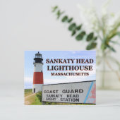 Sankaty Head Lighthouse, Nantucket MA Postcard Postkarte (Stehend Vorderseite)