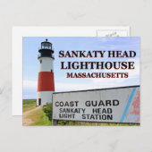 Sankaty Head Lighthouse, Nantucket MA Postcard Postkarte (Vorne/Hinten)