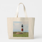 Sankaty Head Lighthouse, Nantucket MA Tote Bag Jumbo Stoffbeutel (Rückseite)